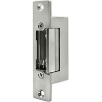 Qoltec Symmetrischer elektrischer Türöffner mit Memory-Funktion und Schloss + Montageplatte 12 V Edelstahl