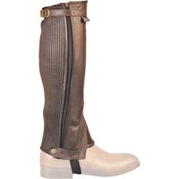XS, Noir: Leggings Andover en cuir avec fermeture éclair