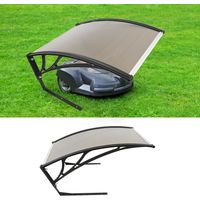 Garage per rasaerba robotizzato e riparo per rasaerba robotizzato, marrone, 100 × 78 × 50 cm