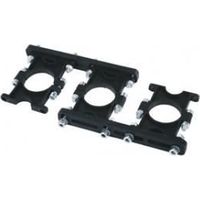 Support universel pour LNB - Réglable de 3 à 9° - Couleur noire - Pour 2 ou 3 LNB