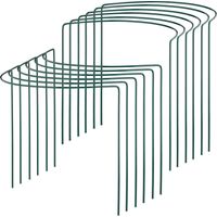 Relaxdays – Lot de 12 tuteurs pour plantes grimpantes – Acier vert foncé – Soutien variable semi-circulaire – Pour rosiers et tomates