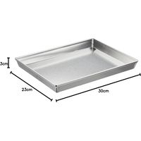 Teglia Forno Rettangolare Professionale in Alluminio Puro 99,5% Bordo Alto 3cm Made in Italy Lasagnera Singola per Pizza, Arrosti e Pasticceria Scegli la Misura - MISURA: CM 30x23 H3
