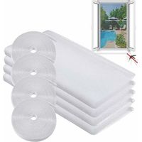 Moustiquaires Fenêtres,Moustiquaire Transparente Universelle pour Fenêtre,Moustiquaires Pour Fenêtre,Moustiquaire Ajustable,Blanc Transparent