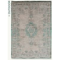 DISEÑO MEDALLÓN - ALFOMBRA MEDALLÓN MUNDO DESVANECIDO - Hecha en Bélgica - Acabado a Mano - Natural Antideslizante - 100% Algodón - Jade Oyster - 200 x 280 CM