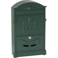ARREGUI Residencia D-2151/V boîte aux lettres murale de style rétro classique en aluminium, taille M (A4), vert