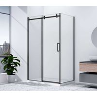 Gelco Dragon - Cabina de ducha 120x80 cm, negro/vidrio transparente GD4612B-01