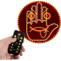 Fingerlicht und Gesichtsausdrucksanzeige fürs Auto, Gestenlicht fürs Auto, Handgestenanzeige, 2-in-1-Fingerausdrucksanzeige, lächelndes Autolicht, cooles und witziges Accessoire
