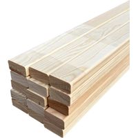Lot de 15 tasseaux en pin abouté sans nœuds – Longueur 250 cm – Largeur 2 cm – Épaisseur 4 cm – 4 chanfreins pour finition soignée