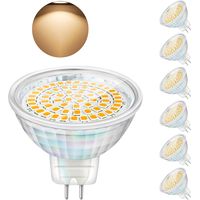GU5.3 5W 12V MR16 LED-Spotlampen, ersetzt Halogenstrahler, 460 Lumen, Warmweiß 3000K, nicht dimmbar, 6er-Pack