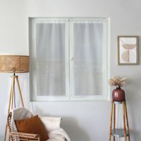 Paire de petits vitrages à plumetis en organza Blanc 60x160 cm