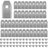 45 x Lames de Rechange en Titane, Lames de Tondeuse à Gazon pour Toutes Les Tondeuses Robotiques Husqvarna Automower, Gardena, Yardforce, Robuste (3g / 0.75mm) avec Vis