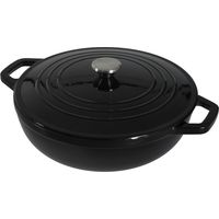 Toque Cast Iron Enameled Dutch Oven Bread Baking Casserole Pot Self-Basting Lid