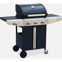 Barbacoa de gas de 3 quemadores con 1 quemador lateral