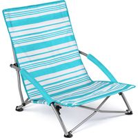 Low Folding Chair - Blue Stripe