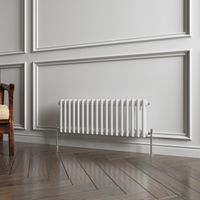 Traditional 2 Column White Radiator (300mm H × 830mm W) – 1895 BTU / 555W – Cast Iron Style