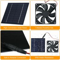 Solar Panel Powered Fan Mini Ventilator 5W 6V Solar Exhaust Fan Sunlight Operated/ IP65 Water Resist