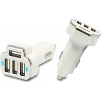Aquarius PowerUp 4-Port USB Power Dash Car Charger White