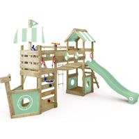 Wickey StormFlyer garden play set with swing and sandpits in light green