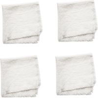Set of 4 Cloth Napkins 45x45cm Cotton Linen Dinner Napkins Rustic Cheesecloth Table Napkins for Wedding Party Baby Shower