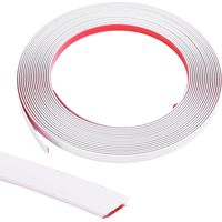 6m x 8mm Flexible Moulding Trim, Peel and Stick Wall Moulding Panels, Self Adhesive PVC Wall Trim, Waterproof Decorative Edging Strip for Tile, Wall, Mirror, Ceiling, Floor, Panel & Cabinet (White)