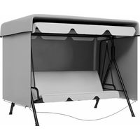 Gartenmöbelabdeckung Abdeckung Schutzhülle für Outdoor-Möbel, 215 cm x 155 cm x 150 cm, Grau