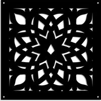 BOLERO - Pannello in PVC traforato - Parasole - Misura: 98x98 cm - Colore: nero