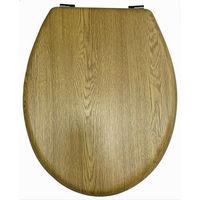 Copriwater Universale In Legno Tavoletta Bagno Wc Cerniere In Acciaio Inox 52953a