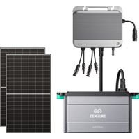 Zendure SolarFlow 800 - Micro-onduleur Hybride Intelligent 1200W MPPT, Puissance AC bidirectionnelle de 800 W, avec 500Wx2 Panneau Bifacial, avec AB2000L Batterie