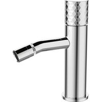 Miscelatore bidet finitura cromo con maniglia trama diamantata BRASS kamalu