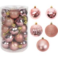 CHRISTBAUMKUGELN SYSD1688-026 LIGHT PINK