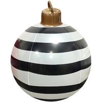 Décorations de Noël - Boule de Noël gonflable géante de 60 cm (23,6 pouces) en PVC décoré pour l'extérieur - 8