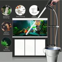 Aquariumkiesreiniger, neues Schnellwasserwechselsystem mit Luftdruckknopf, Aquariumsand-Reinigungsset