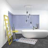 Carrelage mural faience BLANCO MATE 50x20cm - Mat - 50x20 cm - Mat - boîte de 1 m2