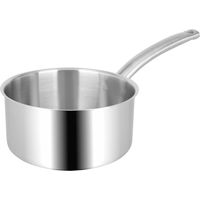 Sitram 714150 - Casseruola BACCHUS PRO in acciaio inox di qualità professionale, Ø 18 cm, tutti i piani cottura, tra cui induzione, manico ergonomico termoresistente, fondo triplo spessore