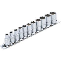 11 douilles standard carre 1/4 aux pouces 6 pans bgs de 3/16 à 1/2
