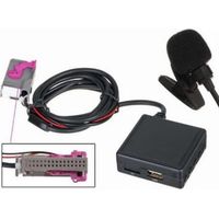Compatible avec les systèmes audio HiFi pour voiture Audi A3 A4 A6 A8, microphone Bluetooth, adaptateur AUX pour autoradio et système audio HiFi.