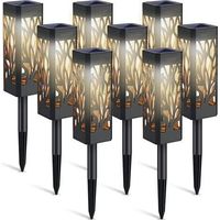 – Lanterne solaire extérieure pack de 6 – Lumière blanche chaude – IP65 étanche – Installation facile sans câbles – Décoration jardin