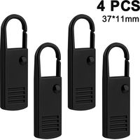 Zipper Pull - Metal Alloy With Steel Spring - For Luggage Backpack Jacket Tent Repair - 37 mm x 11 mm - 4 pcs