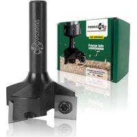 Fraiser Tornado – fresa per spianare legno diametro 35 mm, gambo 8 mm, con 3 inserti intercambiabili in metallo duro 10.5 mm – per livellare, bordi e scanalature – per CNC e fresatrice verticale