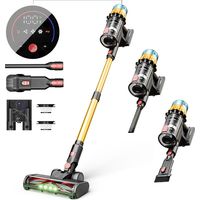 Aspiradora de mano inalámbrica VUSZR, 650 W/40 kPa/40 min, con pantalla LED, filtración ciclónica de 5 etapas, ideal para alfombras, suelos duros y pelo de mascotas, ligera y potente.