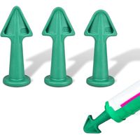 Dichtspitzen-Set mit Düsenadapter. Silikon-Dichtungsapplikatoren. Wiederverwendbare Düsen 6,5R, 10R, 13R (grün).