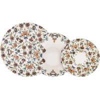 Service de 18 assiettes en céramique décorée sous émail Cannes