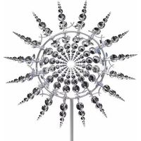 Kinetische Windmühlen-Skulptur aus Metall, Windmühle mit Garten, Windmühlen aus Edelstahl für die Terrasse