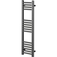Pizarro Gunmetal Grey 1000mm x 300mm Straight Heated Towel Rail
