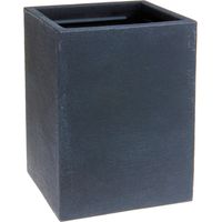 Spetebo – Jardinière carrée en plastique anthracite 40x30 cm – Aspect pierre – Résistante aux intempéries – Pour intérieur et extérieur