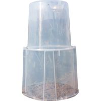 Réhausses de cloche potagère pour semis – Lot de 3 – Hauteur 32 cm – Diamètre 40 cm – Épaisseur 1.5 mm – Translucide et empilable – Pouss Vert