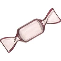 Boîte de rangement fantaisie en forme de bonbon pour bijoux, boucles d'oreilles et bagues - Transparente rose translucide - Dimensions : 8.5x2.5cm