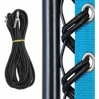 4er-Pack universelle Ersatz-Bungee-Seile für Zero Gravity Chair – Reparatur-Werkzeug-Set für Lounge-Stühle, Gartenstühle, Liegestühle, Anti-Schwerkraft-Stühle – Schwarz