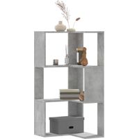 vidaXL Corner Bookcase 3-Tier Concrete Grey 50x50x102 cm Engineered Wood