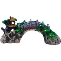 Décoration d'aquarium aquarium animal étang mangeoire à poissons décoration d'aquarium aquarium décoratif faux pont,18.5X6.7X8.5CM